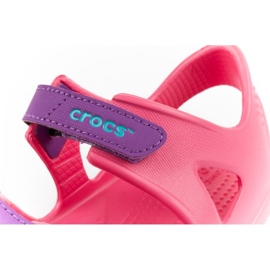 Sandalias Crocs Swiftwater Jr 204988-600 rosado 4