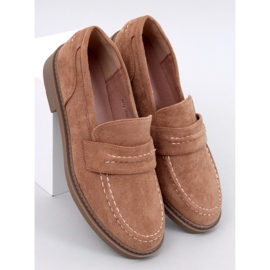 Mocasines mujer Antye Camel de ante marrón 5