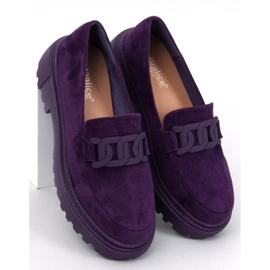 Mocasines plataforma con hebilla Leena Morado violeta 5