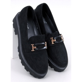 Ralfes Mocasines de mujer en ante negro 1