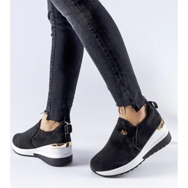 Zapatillas slip-on Vitale negras con cuña negro 2