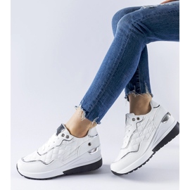 Deportivas cuña Pisignano acolchadas blancas blanco 1