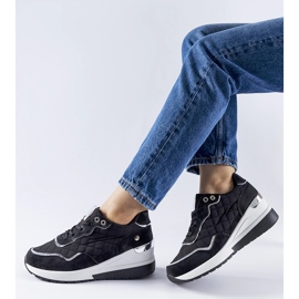 Zapatillas cuña Pisignano negras negro 2