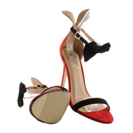 Sandalias en un pasador con orejas ZJ-15P Rojo 3