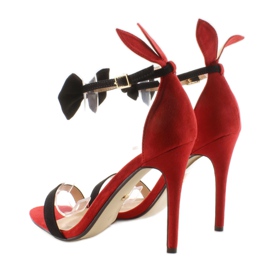Sandalias en un pasador con orejas ZJ-15P Rojo 5