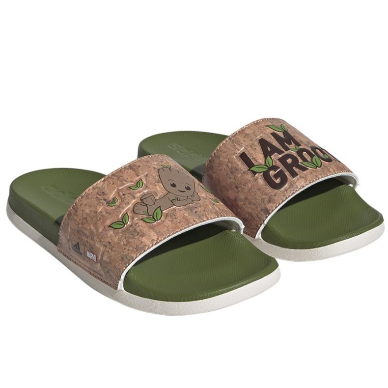 Chanclas Adidas Adilette Comfort Jr ID8029 verde 1