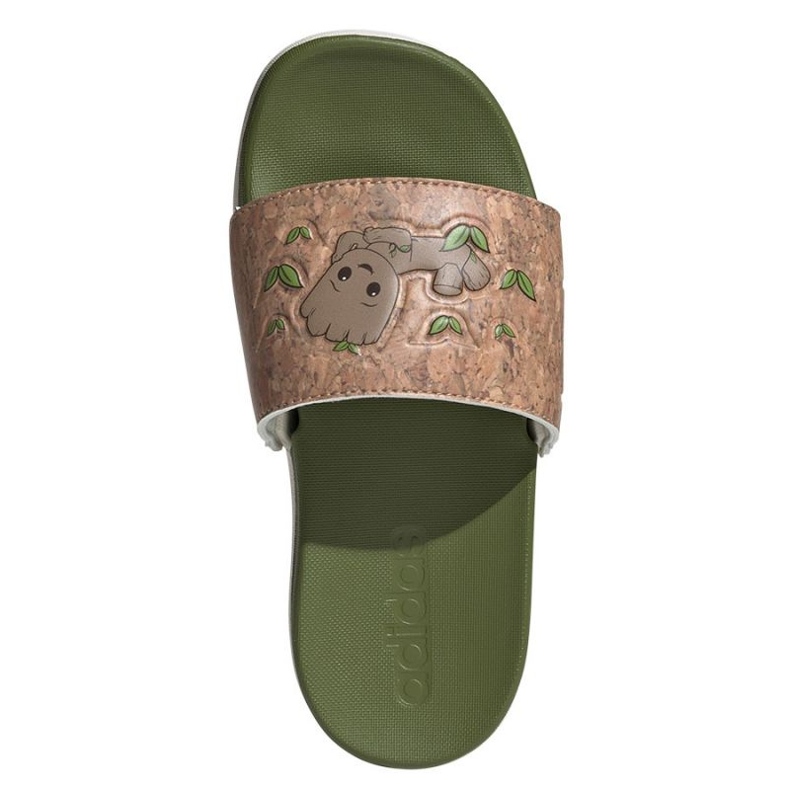 Chanclas Adidas Adilette Comfort Jr ID8029 verde 2