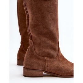 Zazoo 3367 Botas por encima de la rodilla de ante para mujer, marrón 5