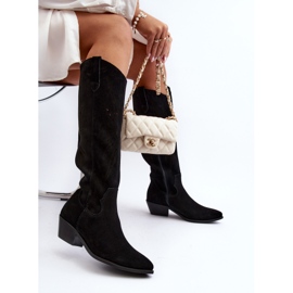 Zazoo 2909 Botas Caladas De Ante Con Tacón Bajo, Negro 1 Zazoo 2909 Botas Caladas De Ante Con Tacón Bajo, Negro 1