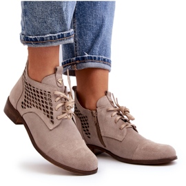 Zazoo 2878 Botas Bajas Caladas Mujer, Ante, Beige 9