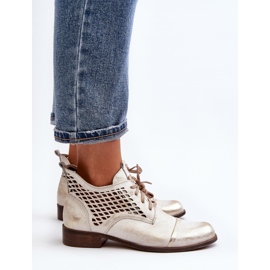 Zazoo 2878 Botines Bajos Mujer Piel Calado, Plata 9