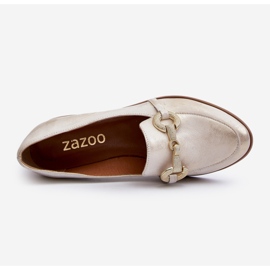 Zazoo 2880 Mocasines Mujer De Piel Con Adorno Dorado 8