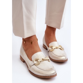 Zazoo 2880 Mocasines Mujer De Piel Con Adorno Dorado 10