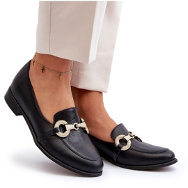 Zazoo 2880 Mocasines Mujer Piel Con Adorno, Negro 11