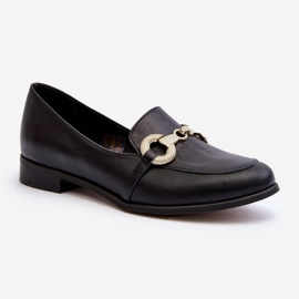 Zazoo 2880 Mocasines Mujer Piel Con Adorno, Negro 3