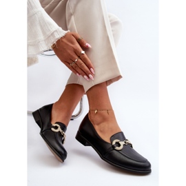 Zazoo 2880 Mocasines Mujer Piel Con Adorno, Negro 4