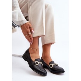 Zazoo 2880 Mocasines Mujer Piel Con Adorno, Negro 5