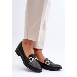 Zazoo 2880 Mocasines Mujer Piel Con Adorno, Negro 6