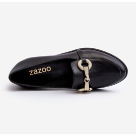 Zazoo 2880 Mocasines Mujer Piel Con Adorno, Negro 8