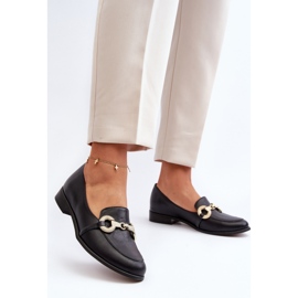 Zazoo 2880 Mocasines Mujer Piel Con Adorno, Negro 9