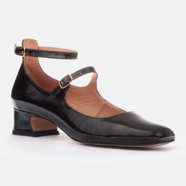 Marco Shoes Zapatos de tacón estilo mercedita negro 1