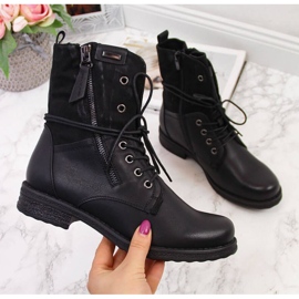 Jezzi W JEZ254A bolso con cordones y cremallera, negro 1