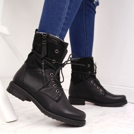 Jezzi W JEZ254A bolso con cordones y cremallera, negro 2