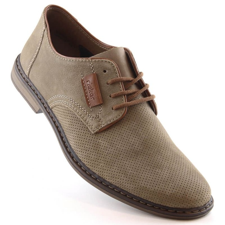 Zapatos de piel Rieker M RKR576A, marrón claro 1