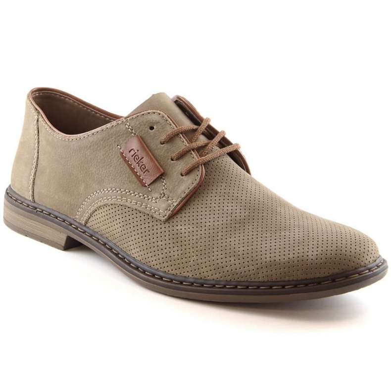 Zapatos de piel Rieker M RKR576A, marrón claro 2