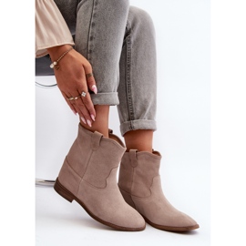 Zazoo 2326, Botines sin Cordones de Ante para Mujer, Beige 1