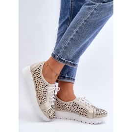 Zazoo 2821 Zapatos Mujer Piel, Calados Dorado 8