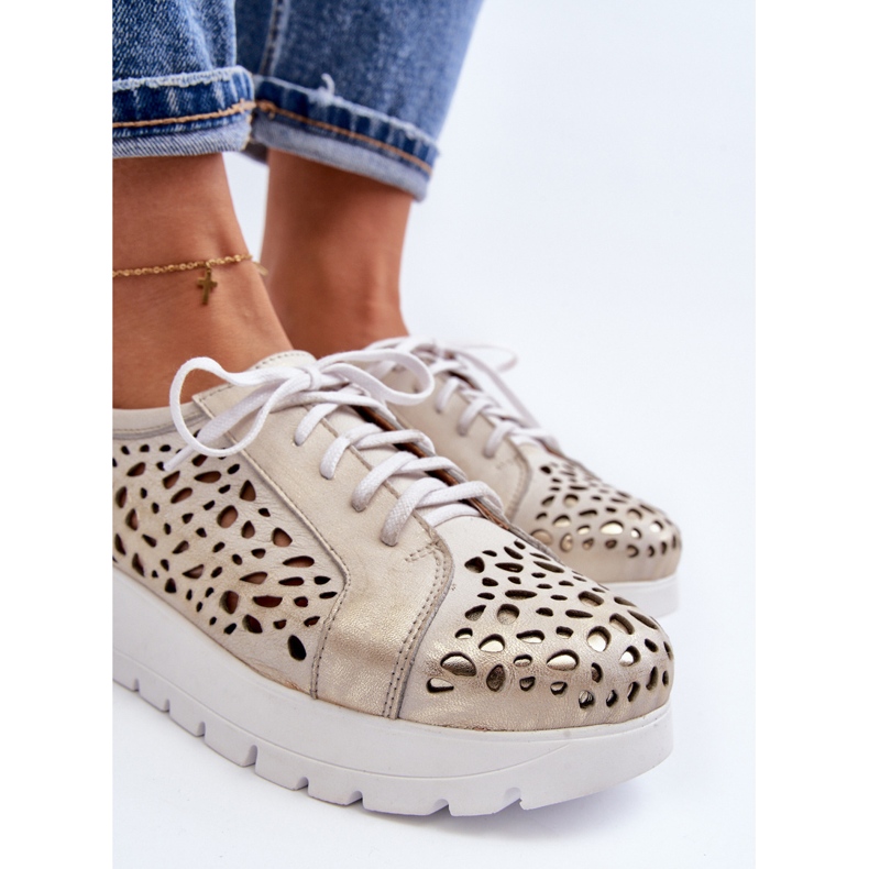 Zazoo 2821 Zapatos Mujer Piel, Calados Dorado 1