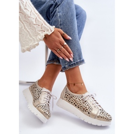 Zazoo 2821 Zapatos Mujer Piel, Calados Dorado 4