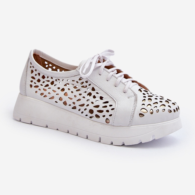 Zazoo 2821 Zapatos Calados Mujer Piel blanco 1