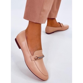 Mocasines mujer Gessa Kaki beige 2