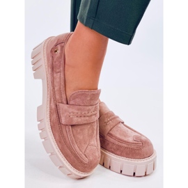 Mocasines con plataforma Chandra Khaki beige 5