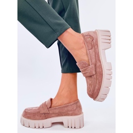 Mocasines con plataforma Chandra Khaki beige 2