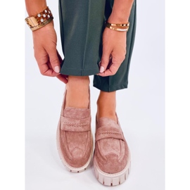 Mocasines con plataforma Chandra Khaki beige 1