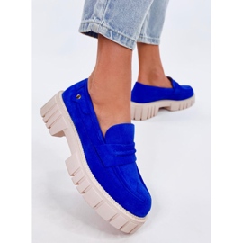 Mocasín plataforma Chandra Azul 4