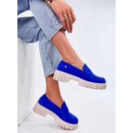 Mocasín plataforma Chandra Azul 3