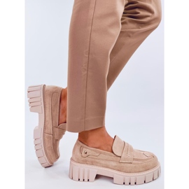 Mocasines con plataforma de Chandra Beige 3