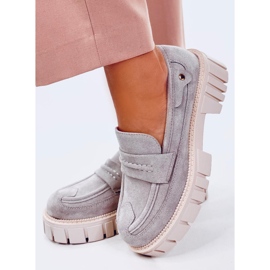 Mocasines con plataforma de Chandra L.GREY gris 3