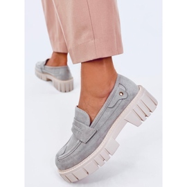 Mocasines con plataforma de Chandra L.GREY gris 5