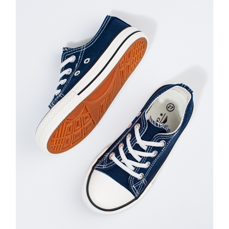 Deportivas infantiles Vico azul marino con elásticos 1 Deportivas infantiles Vico azul marino con elásticos 1