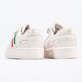 Zapatillas blancas para niños con tiras. blanco 4