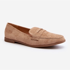 Mocasines Olevin clásicos en beige oscuro para mujer 2