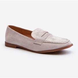 Mocasines Clásicos Mujer Gris Olevin 1