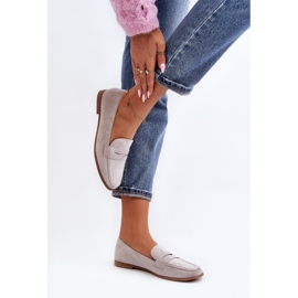 Mocasines Clásicos Mujer Gris Olevin 3