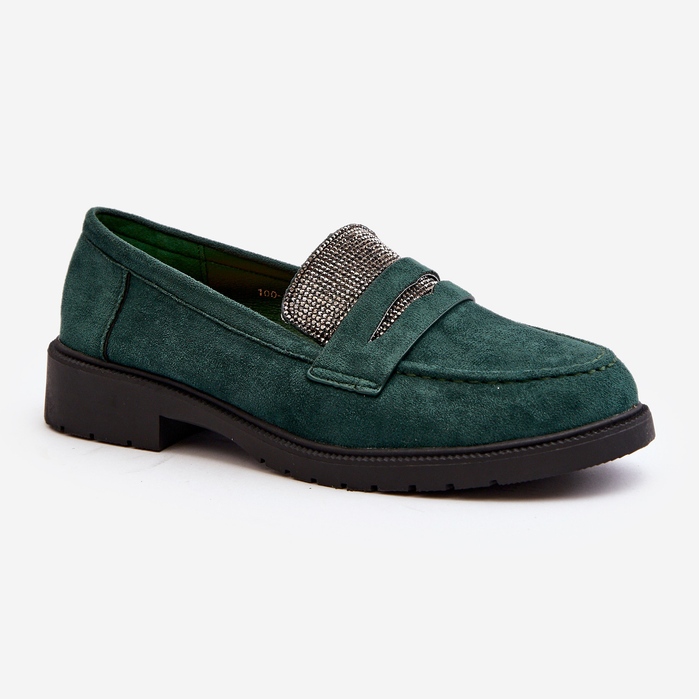 Mocasines Decorados De Mujer Dananei Verde Oscuro 1 Mocasines Decorados De Mujer Dananei Verde Oscuro 1