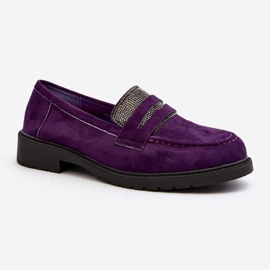 Mocasines morados con adornos para mujer de Dananei violeta 2